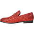 Bravo Mens Modern Glitter Sequin Prom Tuxedo Buckle Loafer in Red - Men's Dress Shoes