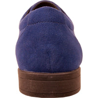 Bravo Mens Formal Suede Style Wedding & Prom Cap Toe Dress Shoe in Royal Blue