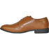 Bravo Mens Classic Plain Toe Oxford Dress Shoe in Light Brown