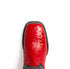 Marco Di Milano Alabama Red Ostrich Quill Square Toe Cowboy Boots