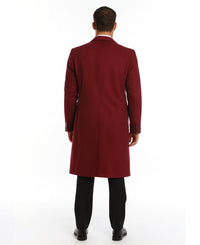 Alberto Nardoni Dark Burgundy Wool Overcoat / Topcoat