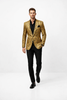 Alberto Nardoni Gold Men's Shiny Dinner Jacket Tuxedo