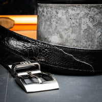Marco Di Milano Alessio Black Leather Belt Loafer