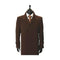 Men's Dress Coat All Weather Microfiber Gaberdine Trendy Classic Trench Top Coat Brown Maxi Full Length 45 Inch Long