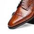 Zelli Andrea Genuine Crocodile Cap Toe Derby Dress Shoes in Cognac