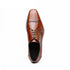 Zelli Andrea Genuine Crocodile Cap Toe Derby Dress Shoes in Cognac