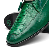Marco Di Milano Andretti Green Lemon Ostrich Leg Dress Shoes