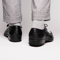 Marco_Di_Milano Andretti: Luxury White & Black Leather Loafers