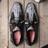 Marco Di Milano Anzio Newspaper Print Leather Oxford