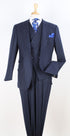 Apollo King Mens 3 Piece 100% Super 150s Wool Suit – High Fashion Double Breasted Vest, Peak Lapel Jacket