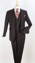 Apollo King Mens 3 Piece 100% Wool Suit – Fashion V-Taper Double Breasted Vest, Peak Lapel Jacket
