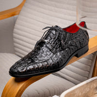 Marco_Di_Milano Apricena Black Leather Luxury Shoe