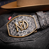 Marco Di Milano Arkansas Belt Antique Newspaper Leather Shoe