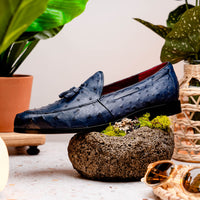 Marco Di Milano Aubiere Navy Leather Dress Shoes