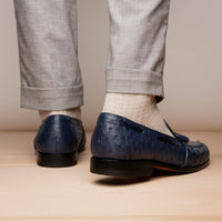 Marco Di Milano Aubiere Navy Leather Dress Shoes