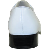 Bravo Mens Classic Moc Toe Tuxedo Prom Shoe in White