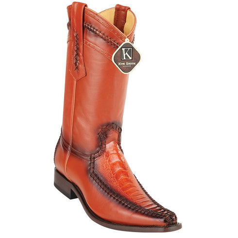 King Exotic Men's Ostrich Leg European Toe Boots