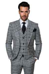One Button 3 Piece Suit by Rossiman