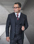 Statement Men's 3 Piece 100% Wool Modern Fit Suit - Peak Lapel
