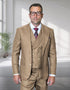 Statement Men's 3 Piece 100% Wool Modern Fit Suit - Peak Lapel