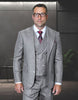 Statement Men's 3 Piece 100% Wool Modern Fit Suit - Peak Lapel