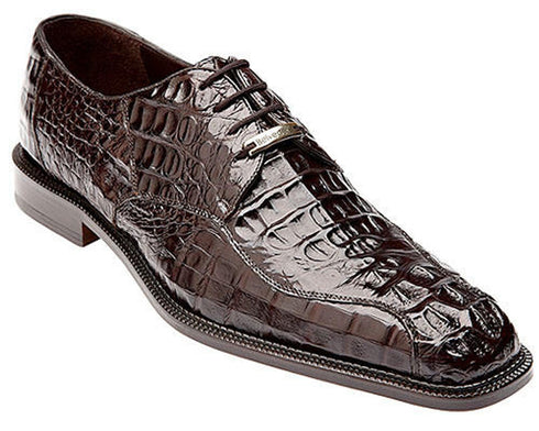 Belvedere Chapo Men's Brown Genuine Crocodile Shoe Oxford Chapo