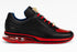 Belvedere  Flash Men's Shoes Black & Red Exotic Ostrich / Calf-skin Leather Casual Sneakers