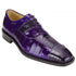 Belvedere Mare Purple Genuine Eel  Ostrich Leg Shoes