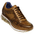 Belvedere Mens Brandy Tan Ostrich Skin Sneaker Bubble Heel Todd