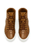 Mens Belvedere Vero Crocodile Patchwork Hightop Sneaker in Honey