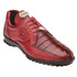 Belvedere Vasco Men's Red Genuine Hornback Crocodile & Soft Calf Sneakers