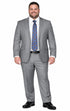 Bertolini 2Pc & 3PC Lt. Gray Two-button Wool & Silk Blend Suit