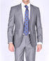 Bertolini 2Pc & 3PC Lt. Gray Two-button Wool & Silk Blend Suit