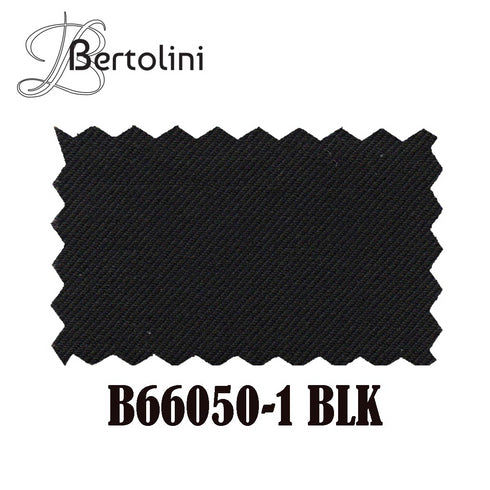 Bertolini 3Pc Wool & Silk Solid Black Suit