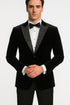 Big and Tall Velvet Blazer in Color Black  - Sportcoat  Rhinestone-Embedded  Stacy Adams $179