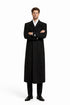 Black 100% Plush MicroFiber Dress Trench Top Long Coat - Mens Topcoat - Mens Overcoat