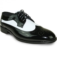 Black & White Wingtip Men's Tuxedo Shoes – Vintage Gatsby Spat Dress Shoes