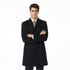 Black Cashmere Blend Pronto Moda 3 Button 'Ram' - Cashmere Topcoat - Mens Cashmere Overcoat - Cashmere Coat