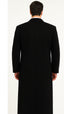 Black Cashmere Chesterfield Overcoat – 1920s Full Length Topcoat