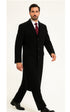 Black Cashmere Chesterfield Overcoat – 1920s Full Length Topcoat