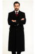 Black Cashmere Chesterfield Overcoat – 1920s Full Length Topcoat