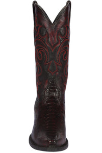 Black Cherry Ostrich Leg Cowboy Boots