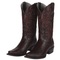 Black Cherry Ostrich Leg Cowboy Boots