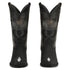 Men's King Exotic Snip Toe Stingray Boots Single Stone Handmade Black (494R1205)