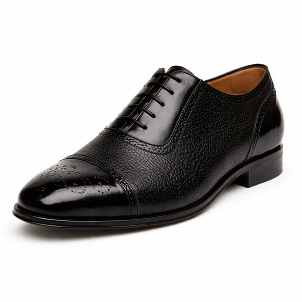Mens Mezlan Murino Calf & Deerskin Cap Toe Dress Shoe in  display picture 3