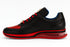 Belvedere  Flash Men's Shoes Black & Red Exotic Ostrich / Calf-skin Leather Casual Sneakers