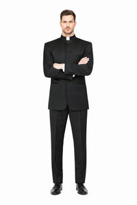 Black Tuxedo - Mens Wedding Suit - Collar Suit in Black Prom Suit