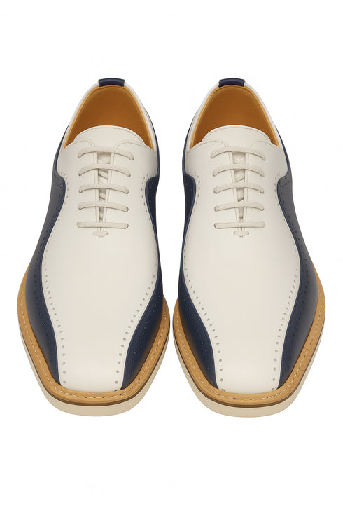 Stylish Two-Tone Brogue Oxford