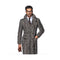 Tweed Overcoat - Black And White Herringbone Overcoat