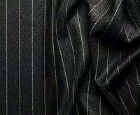 Black Regular Fit 2 Piece Pinstripe Double Breasted Suit